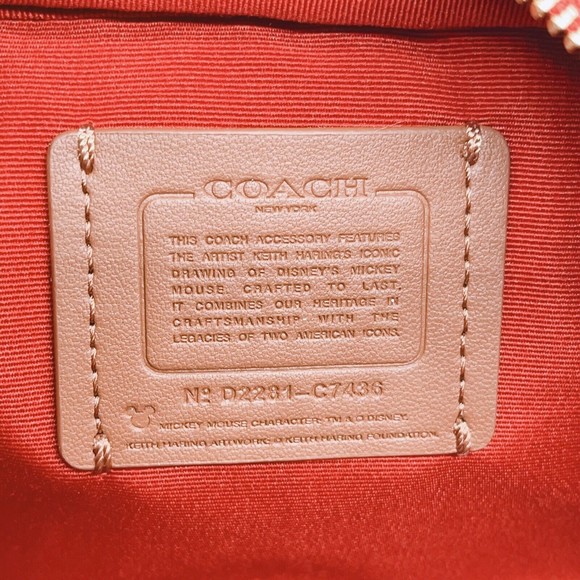 Coach Disney Mickey Mouse X Keith Haring Small Boxy Cosmetic Case C7436 NWT $150 - Picture 7 of 10